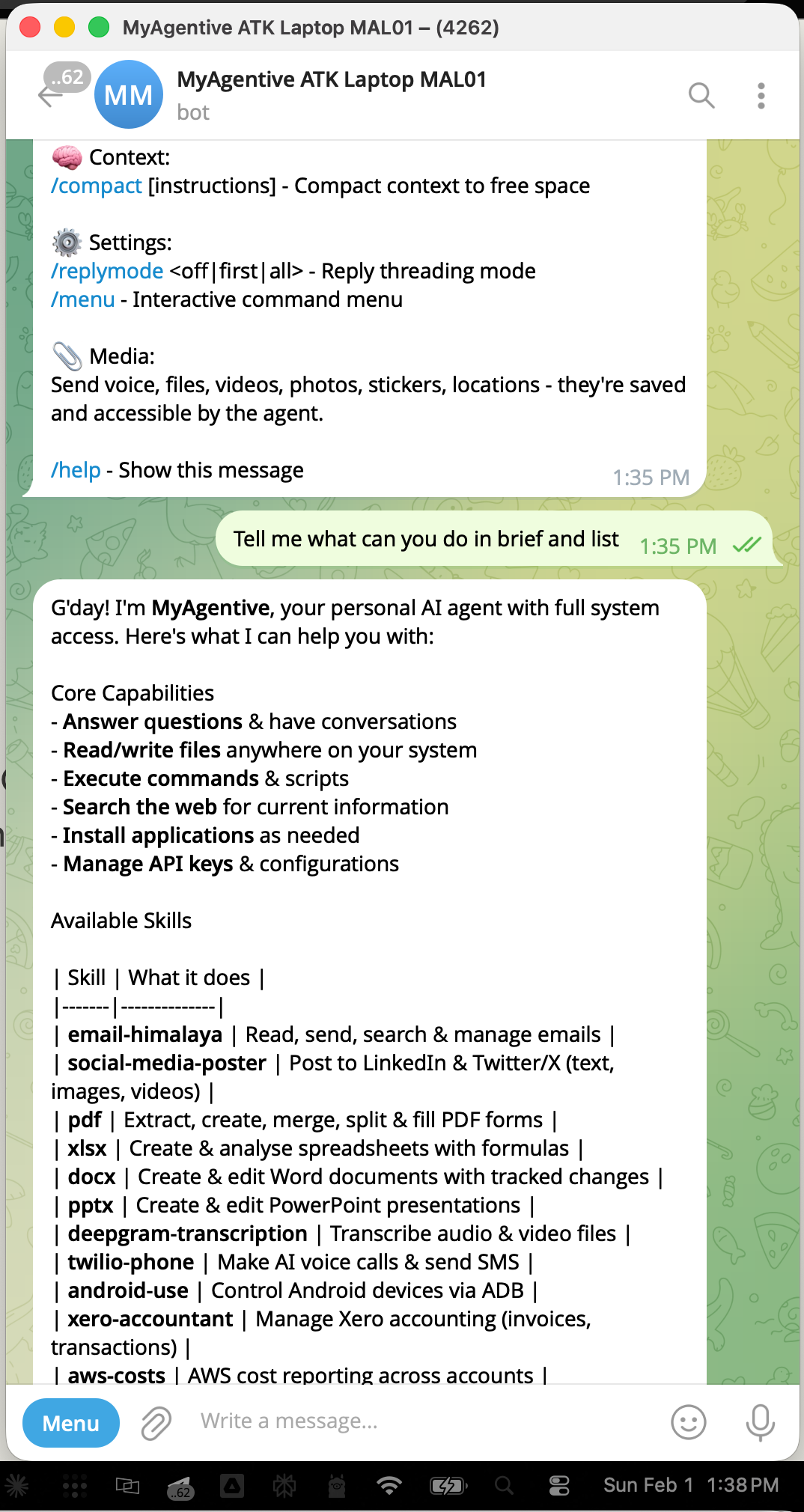 MyAgentive Telegram Bot